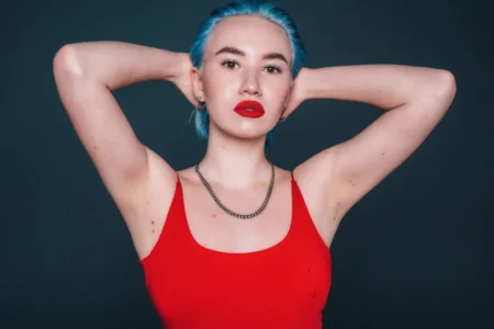 Girl with Blue Hair — Fashion editorial by Anastasia Veter for VOUS Magazine