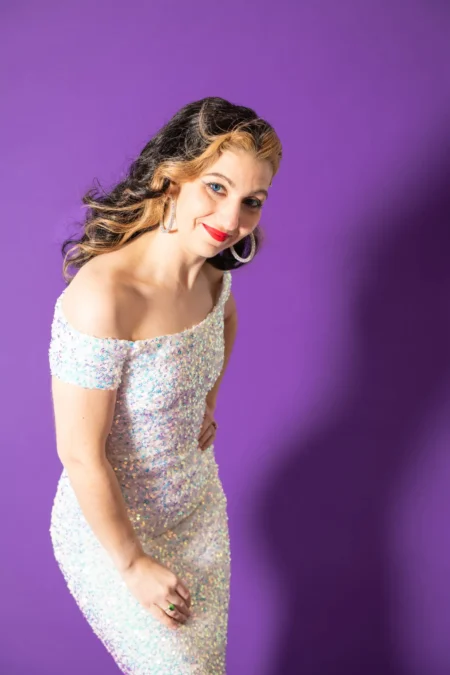 Purple & white glitter — Fashion & Beauty editorial by Jessica Tardiff for VOUS Magazine