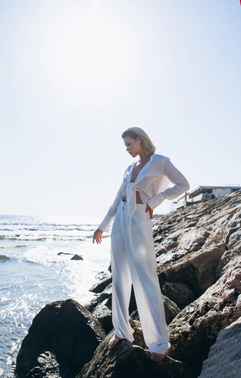 White monochrome — Fashion & Beauty editorial by Maryna Borschenko for VOUS Magazine
