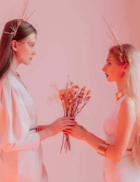 Ksenia and Alina — Fashion & Beauty editorial by Kotlova Anna for VOUS Magazine