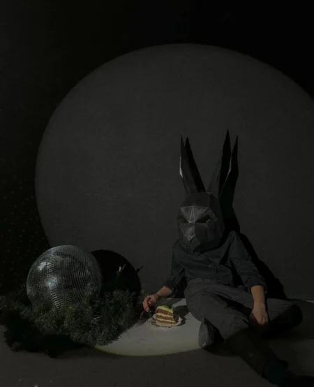 Black rabbit — Christmas Special editorial by Katya Cherniavskaia for VOUS Magazine