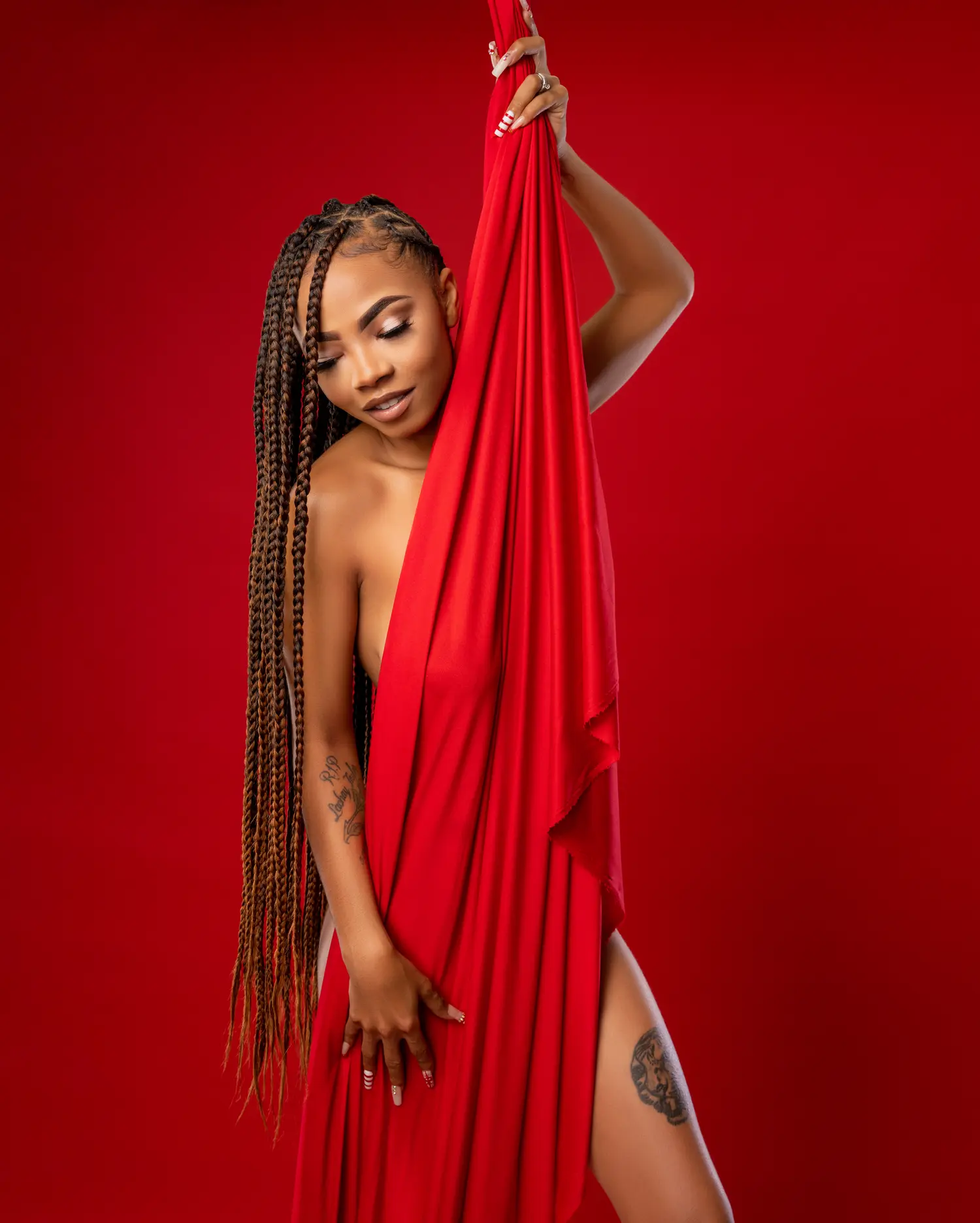 Katona in Red — Fashion & Beauty editorial by 2Lowe Photography for VOUS Magazine