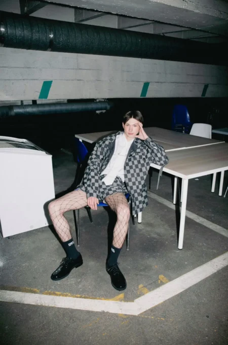 Yuriy Podgorbunskiy as a model in MRKNT Fadhion Show during Paris Fashion Week — Man editorial for VOUS Magazine