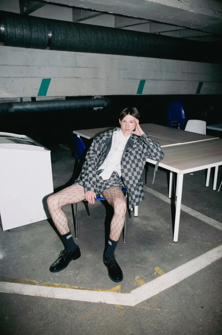 Yuriy Podgorbunskiy as a model in MRKNT Fadhion Show during Paris Fashion Week — Man editorial for VOUS Magazine