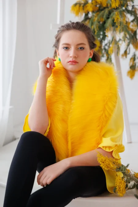 Bright yellow — Teen editorial by Anastasia Synkova for VOUS Magazine