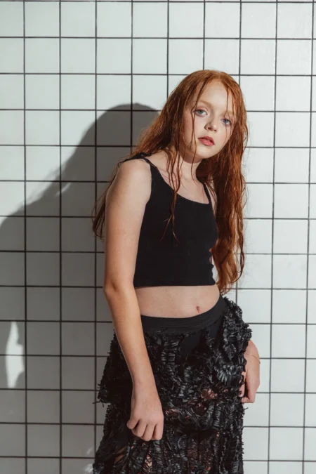 Wet black — Teen editorial by Elena Cvetkova for VOUS Magazine