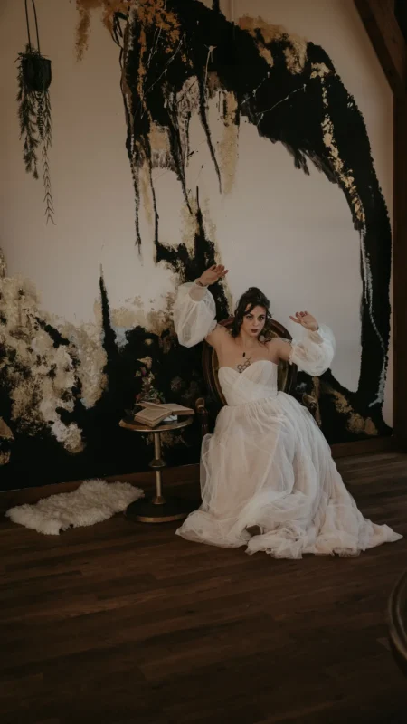 Dark Academia Bridal Portraits — Wedding editorial by Allison White for VOUS Magazine