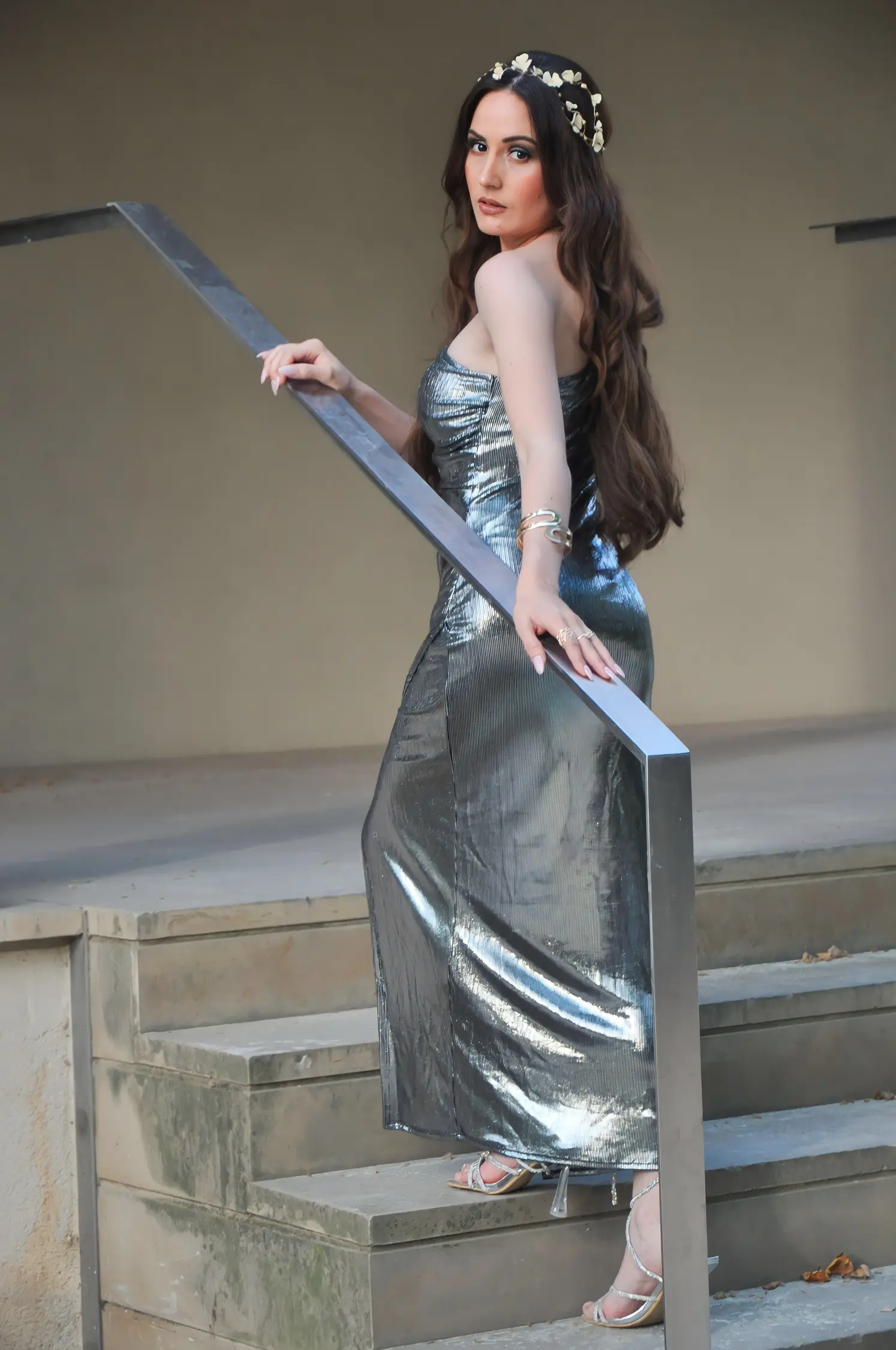 Silver Dress — Fashion & Beauty editorial by Dany Codi Rever for VOUS Magazine