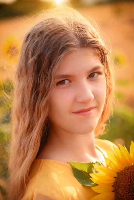 Sunflowers — Teen editorial by Olga Charus for VOUS Magazine