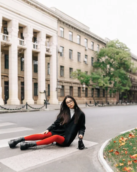 Street Style — Christmas Special editorial by Zahorodnia Maria for VOUS Magazine
