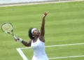 Serena Williams playing tennis, location