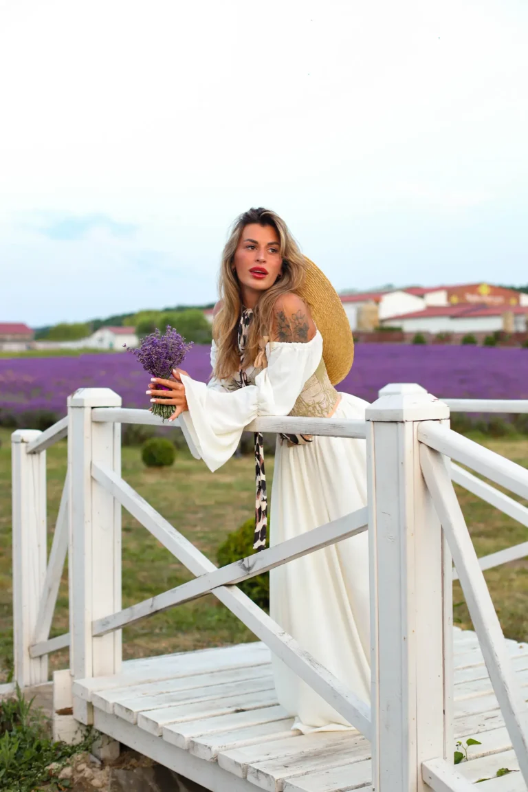 Lavender field. Sunset — Street editorial by Anastasiia Bryzgunova for VOUS Magazine