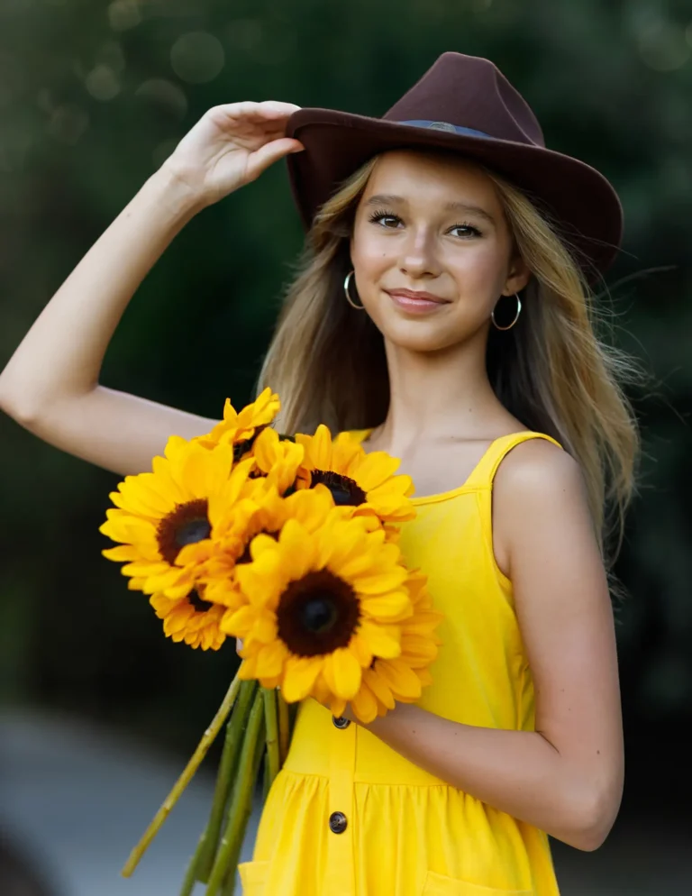 Sunflower Serenade: Capturing Joy in Bloom — Teen editorial by Katrina Girtakovska for VOUS Magazine