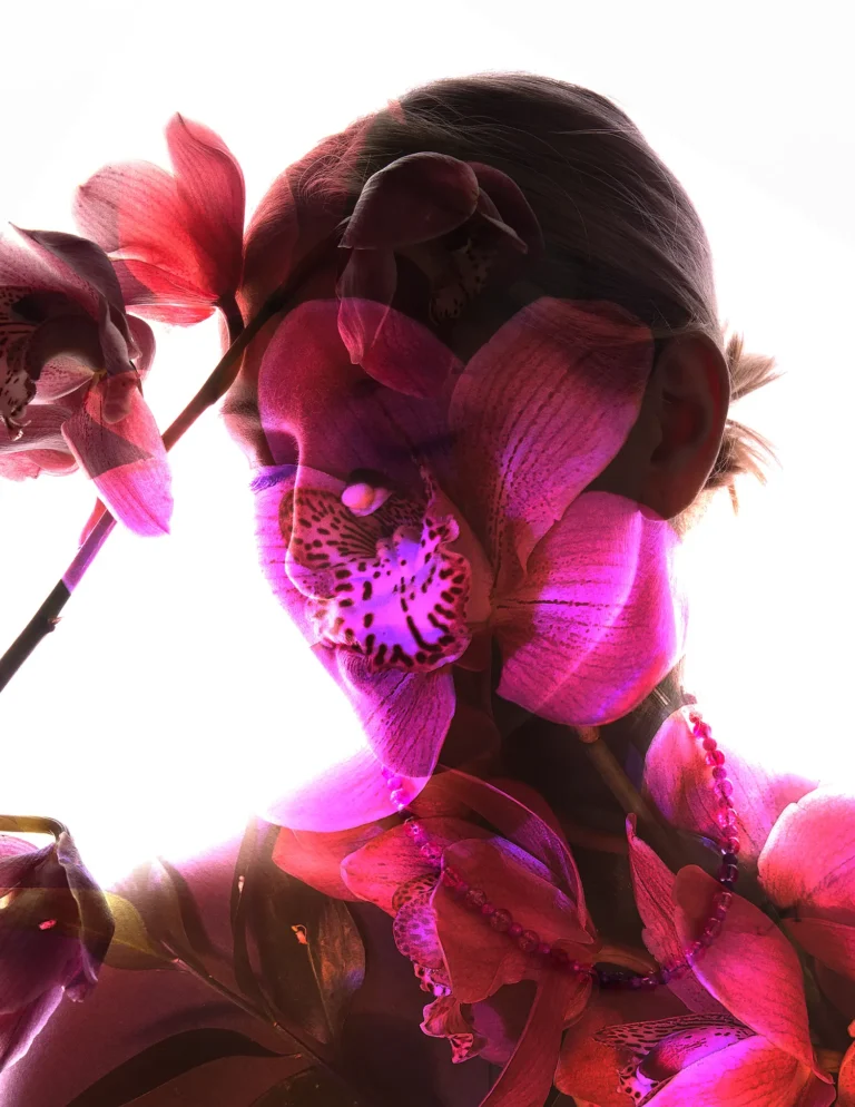 Pink Orchids — Fashion & Beauty editorial by Yvonne Kiss for VOUS Magazine