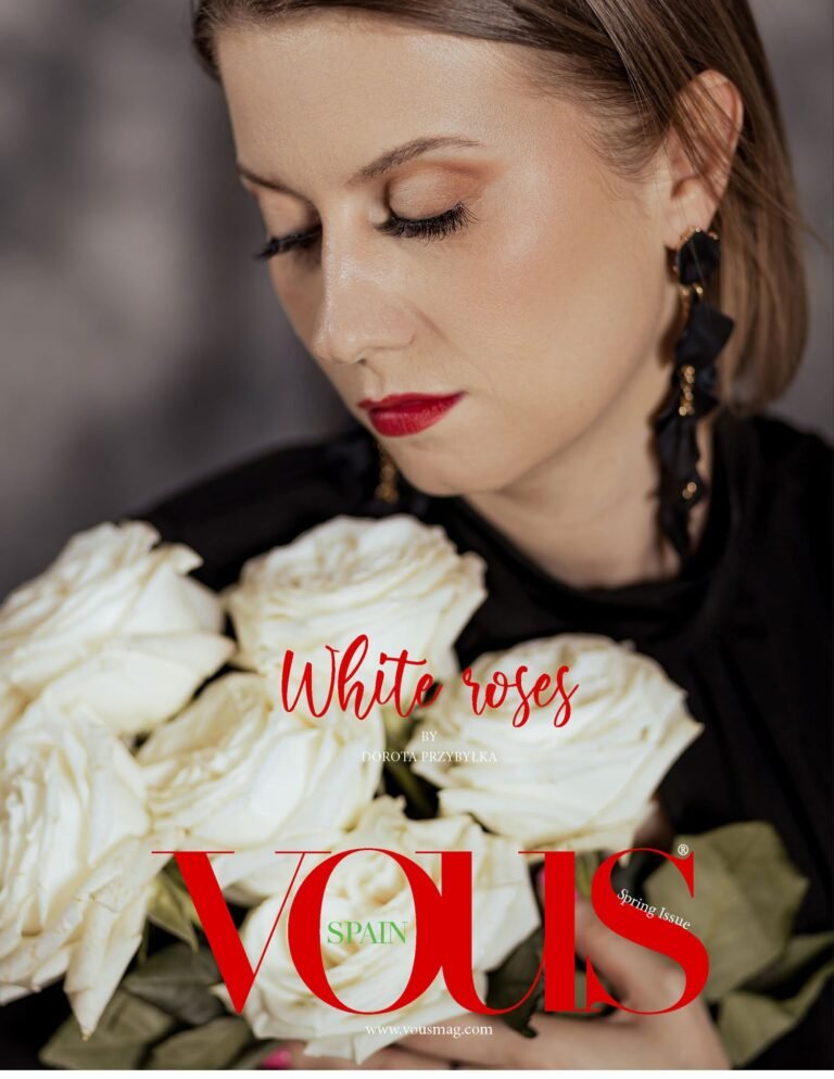 White roses — VOUS Magazine · The July Portrait Edition · Vol.6 · 2025