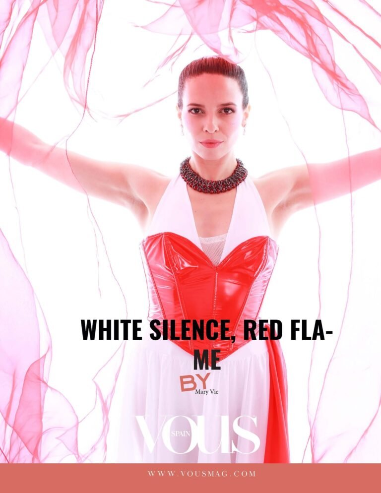 White Silence, Red Flame — VOUS Magazine · The December Portrait Edition · Vol.3 · 2025
