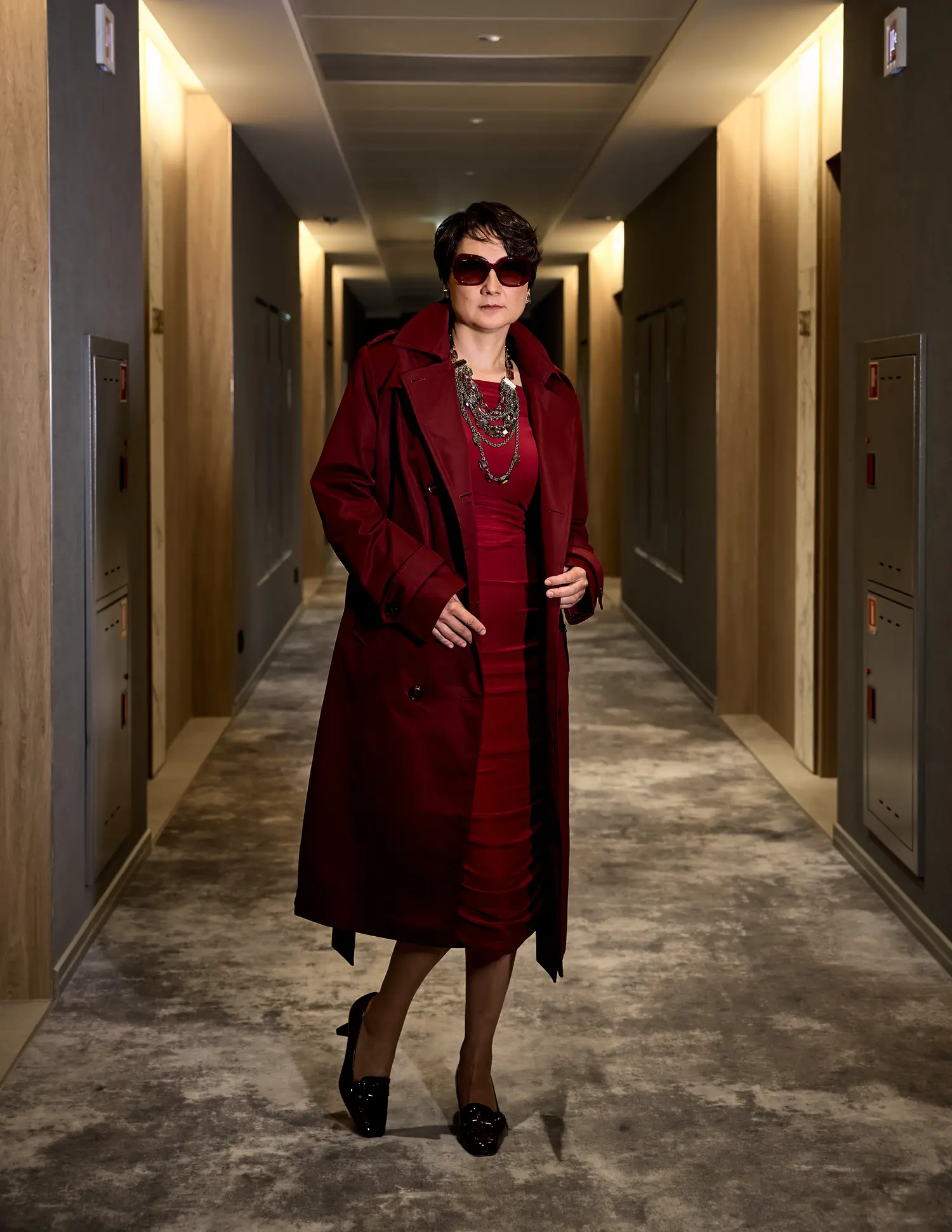 Total Burgundy — Fashion editorial by Natalia Kogan for VOUS Magazine