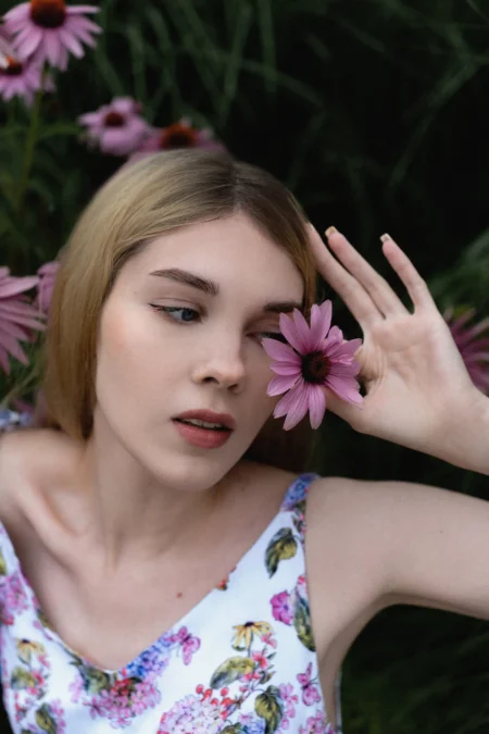 Flower Portrait — Portrait editorial by Yuliya Erysheva for VOUS Magazine