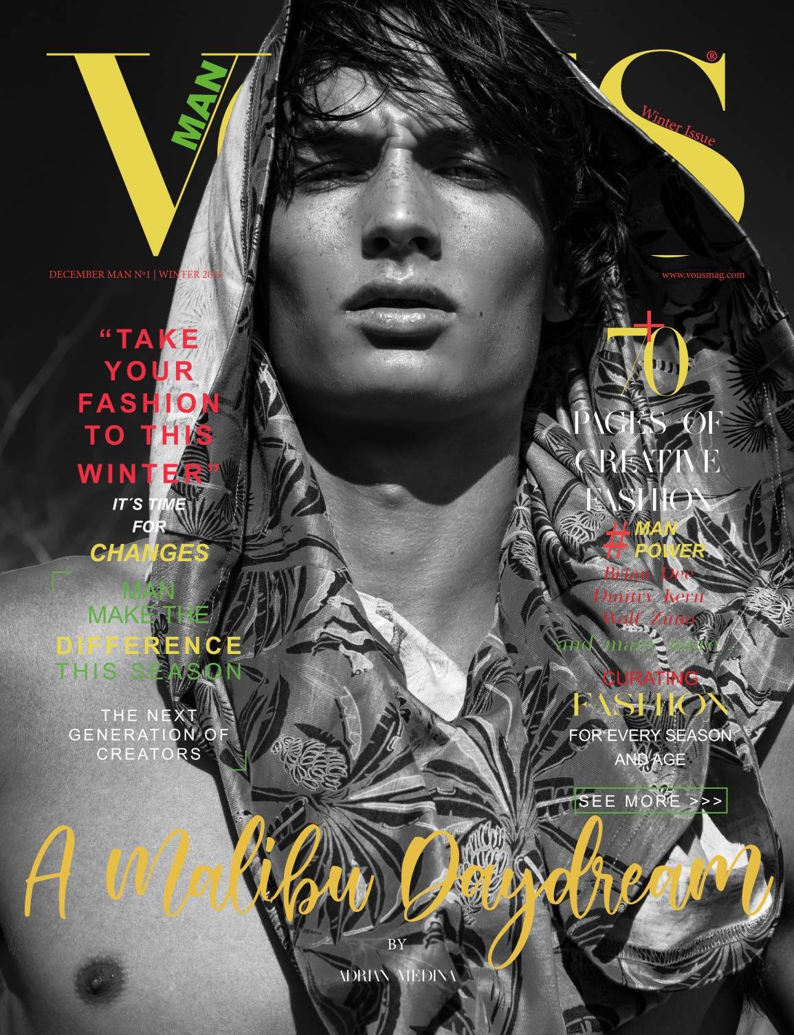 VOUS Magazine — The Man Edition Vol. 1 2021 cover