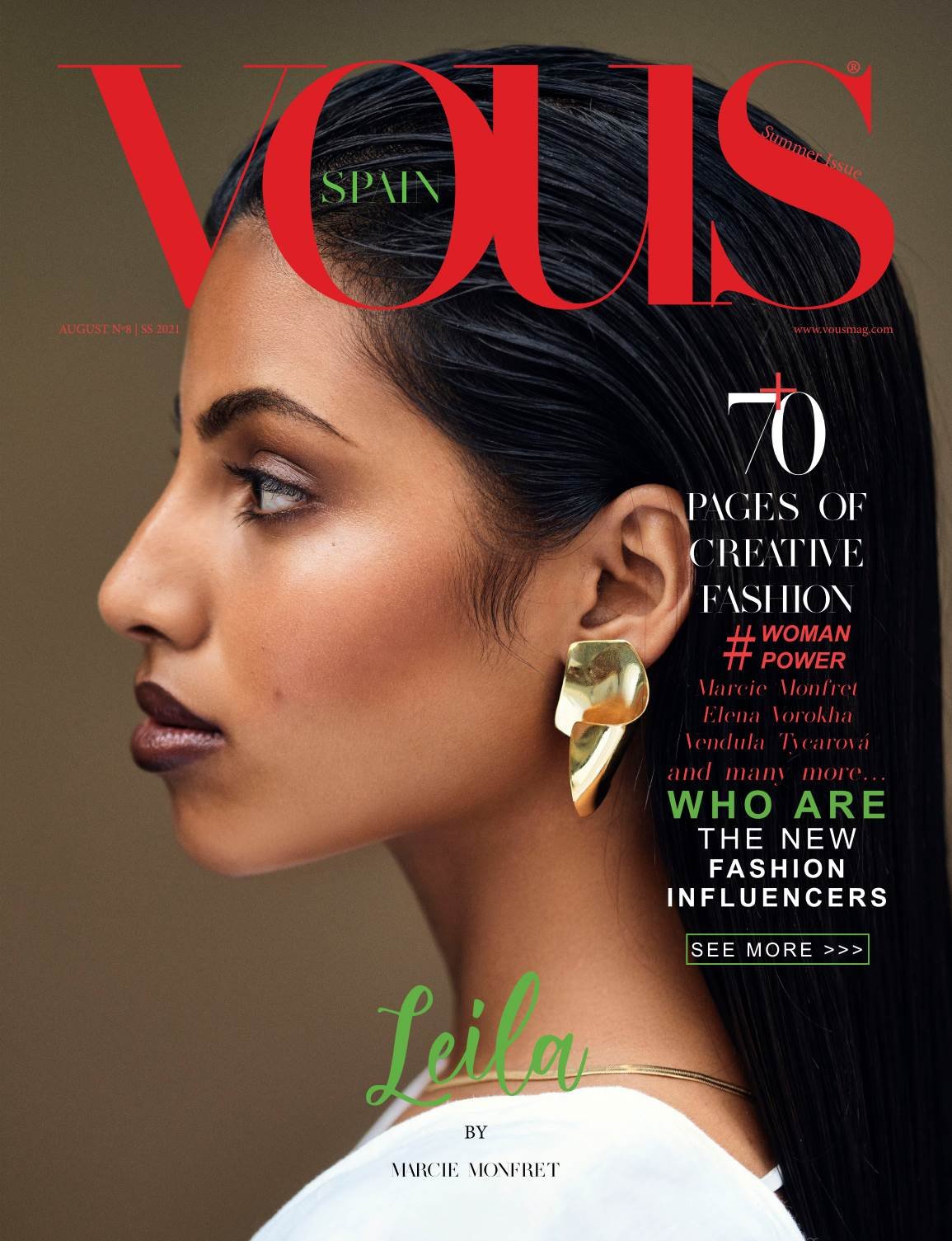 VOUS Magazine — The August Fashion & Beauty Edition Vol. 8 2021 cover