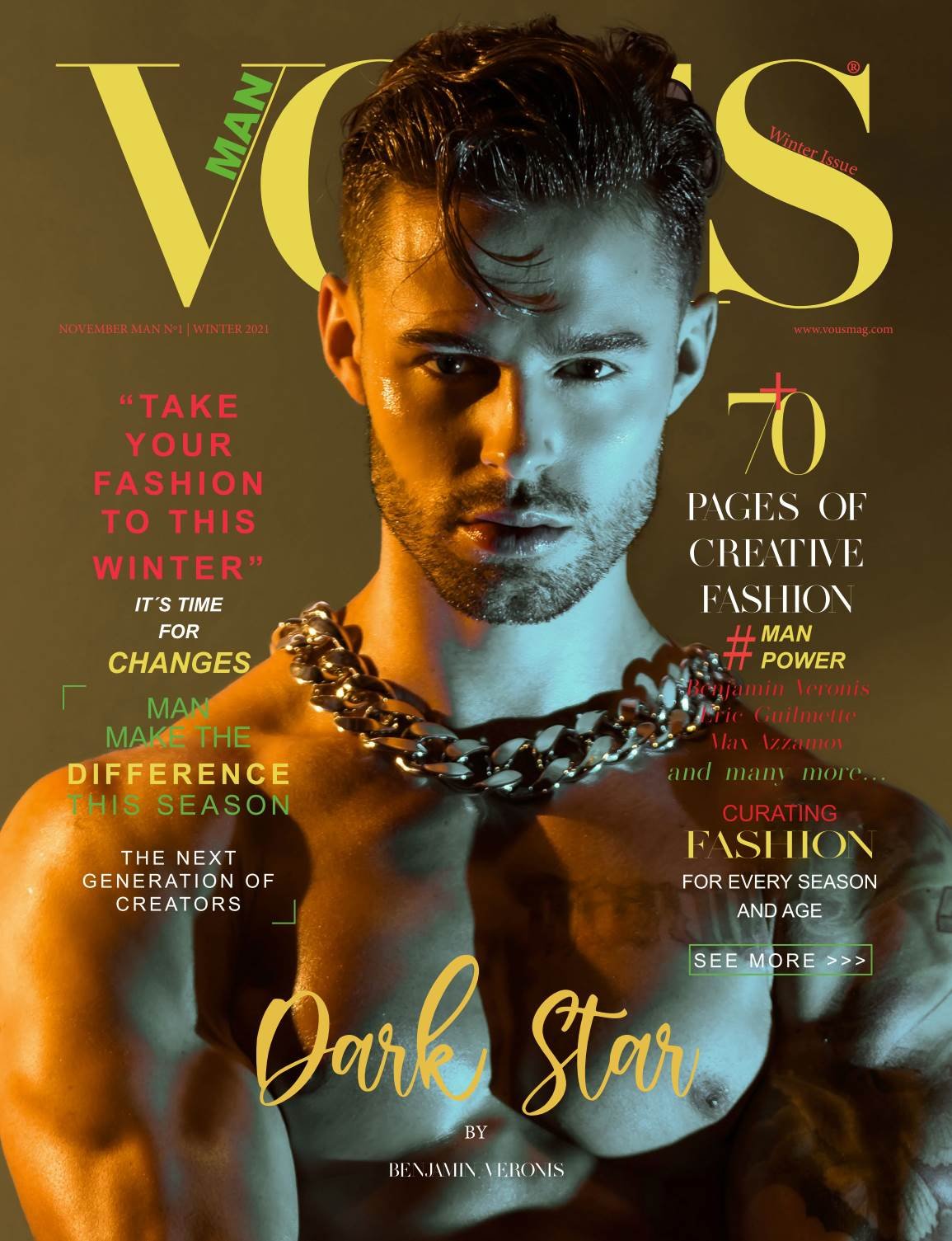 VOUS Magazine — The Man Edition Vol. 1 2021 cover