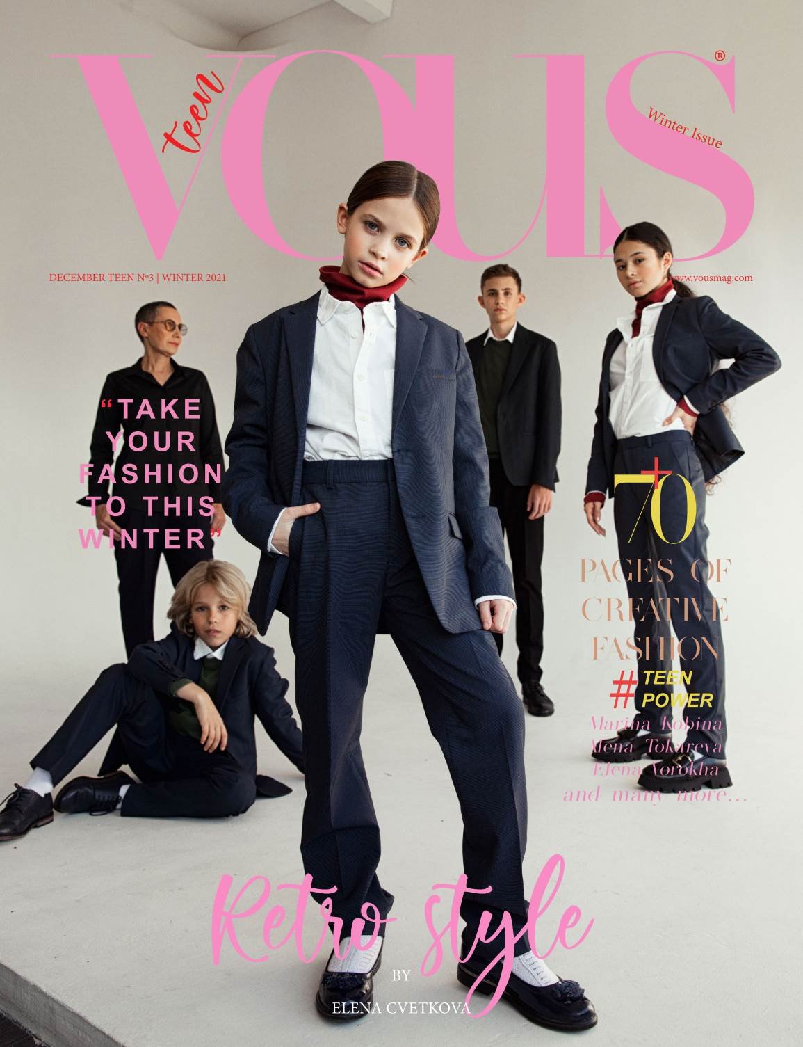VOUS Magazine — The December Teen Edition Vol. 3 2021 cover