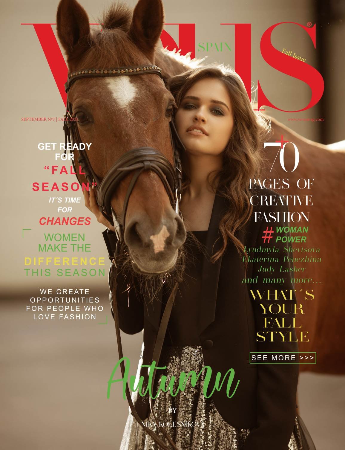 VOUS Magazine — The September Fashion & Beauty Edition Vol. 7 2021 cover