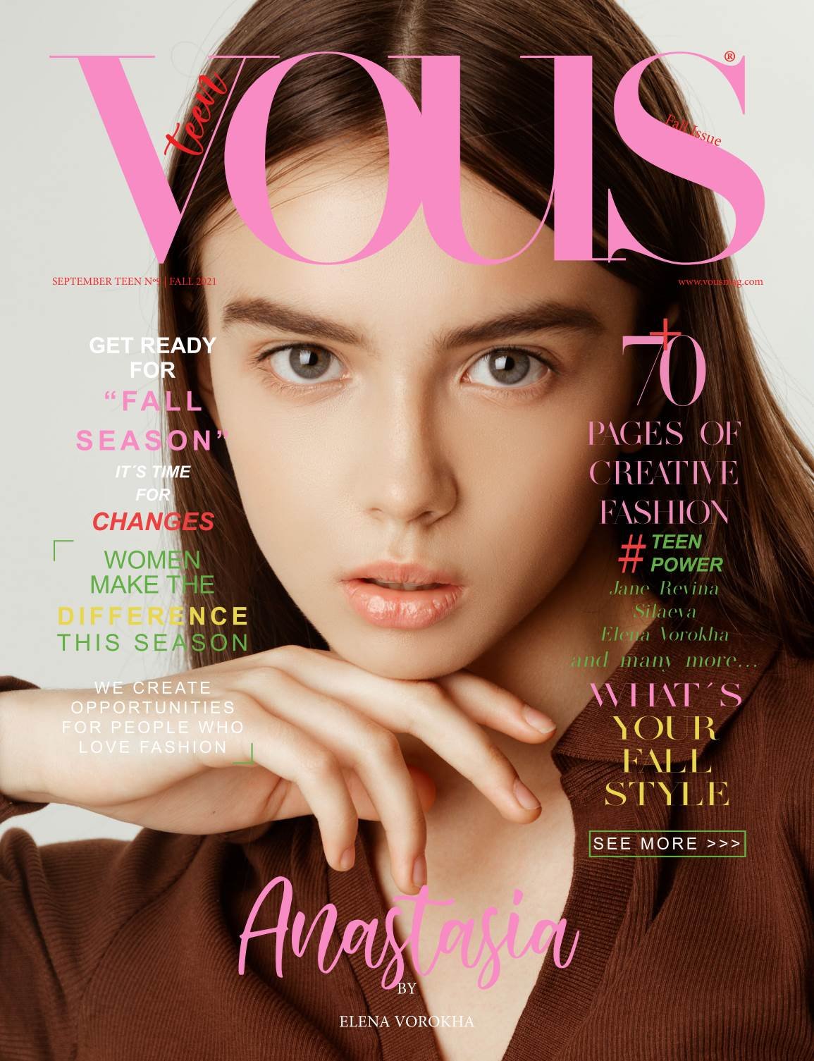 VOUS Magazine — The September Teen Edition Vol. 9 2021 cover