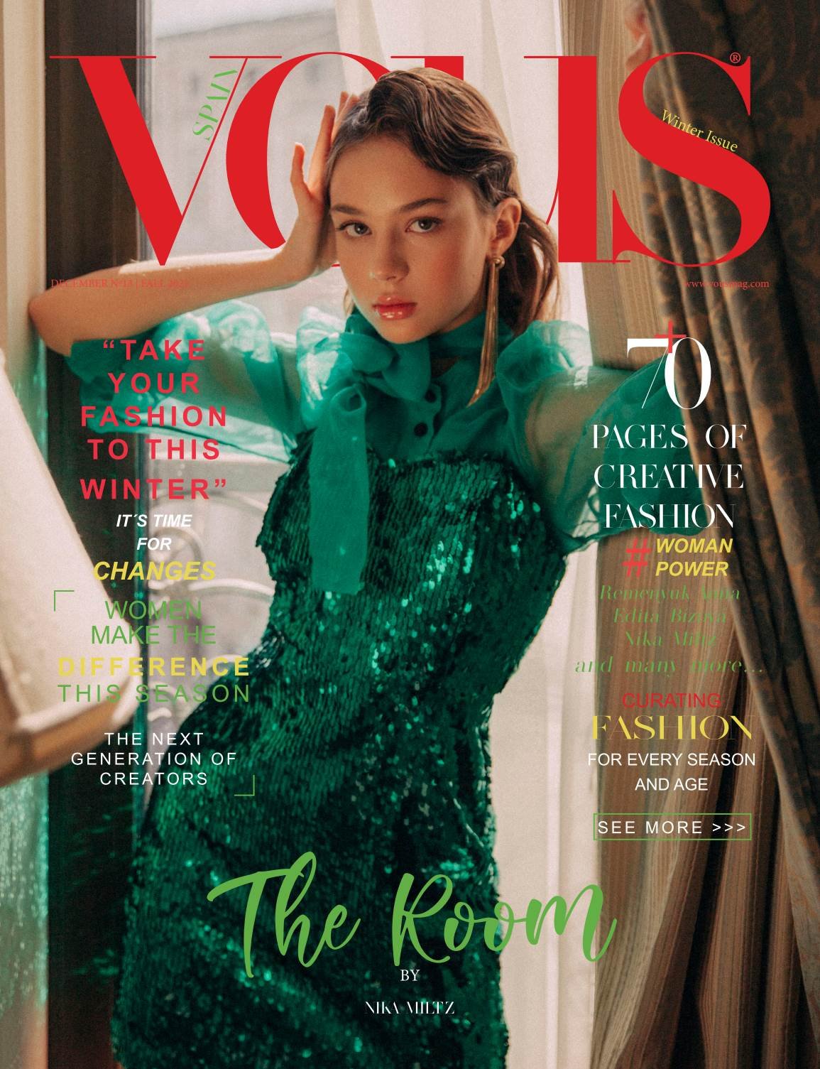 VOUS Magazine — The December Fashion & Beauty Edition Vol. 10 2021 cover