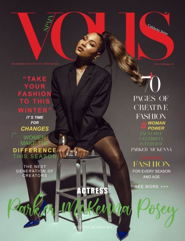 VOUS Magazine · The Fashion & Beauty Celebrity Edition · PARKER MCKENNA · Vol.1 · December 2021 cover