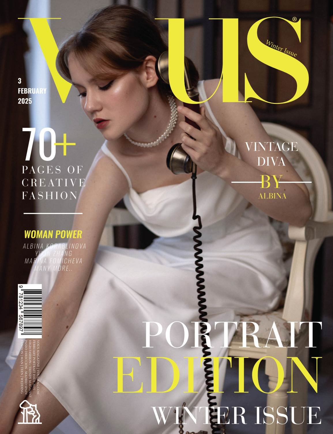 VOUS Magazine — The February Portrait Edition Vol. 3 2025 cover