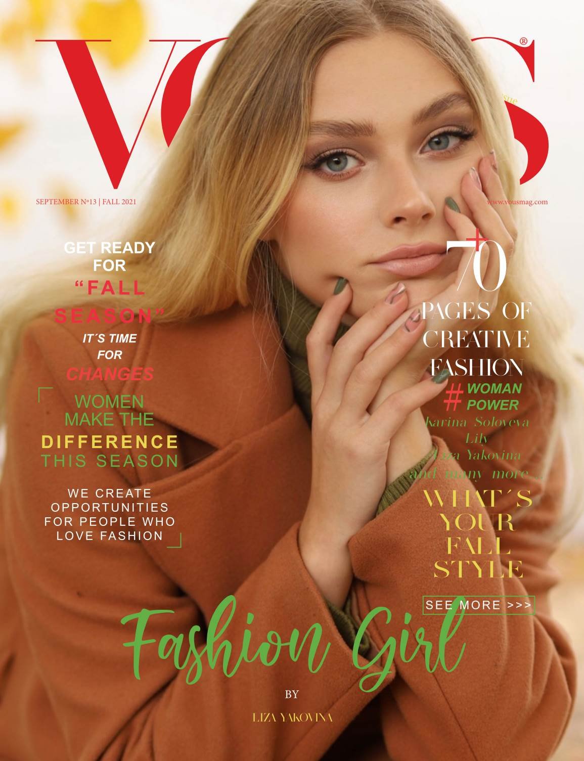 VOUS Magazine · The September Fashion & Beauty Edition · Vol.13 · 2021