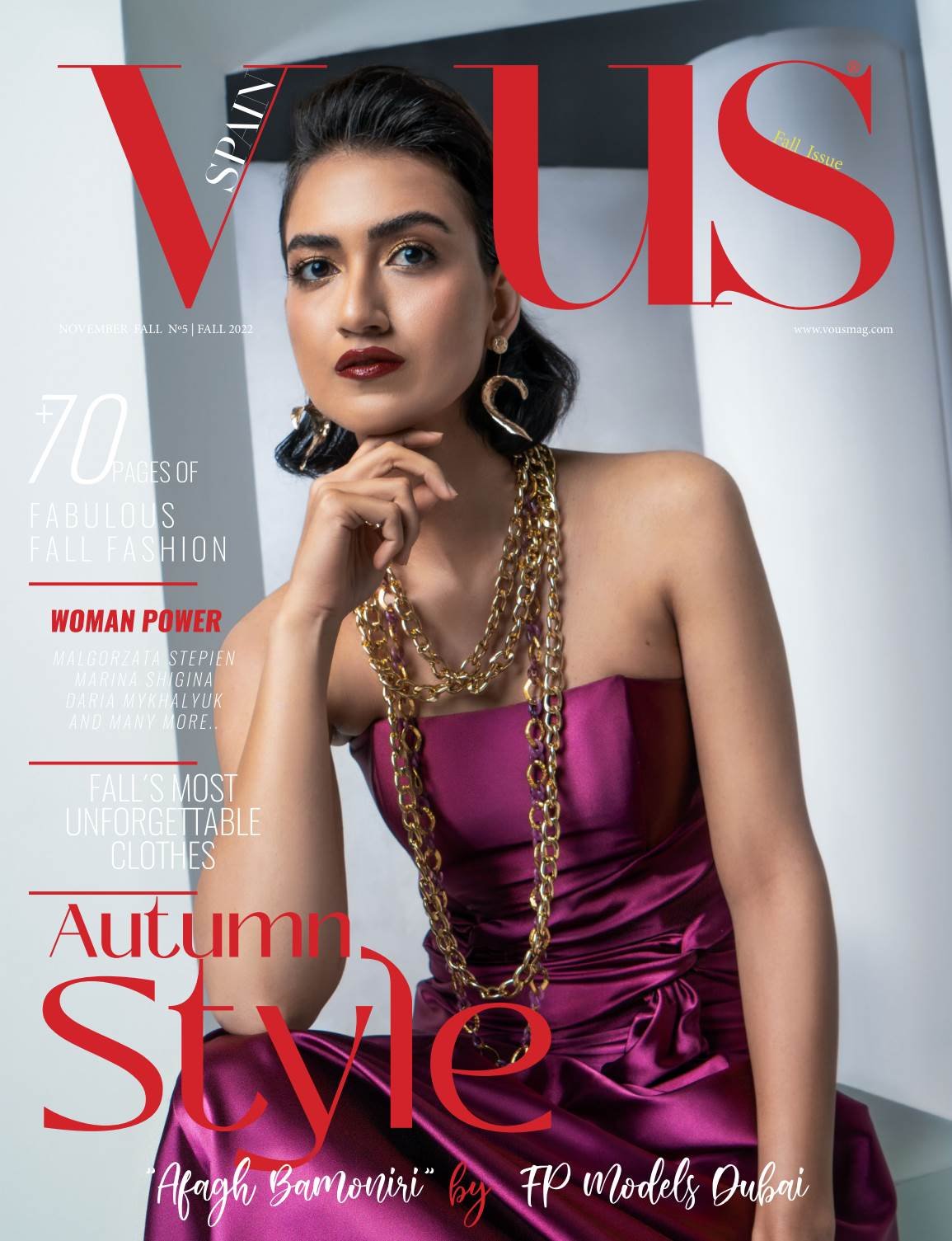 VOUS Magazine | The November Fashion & Beauty Edition | Vol.5 | 2022 cover