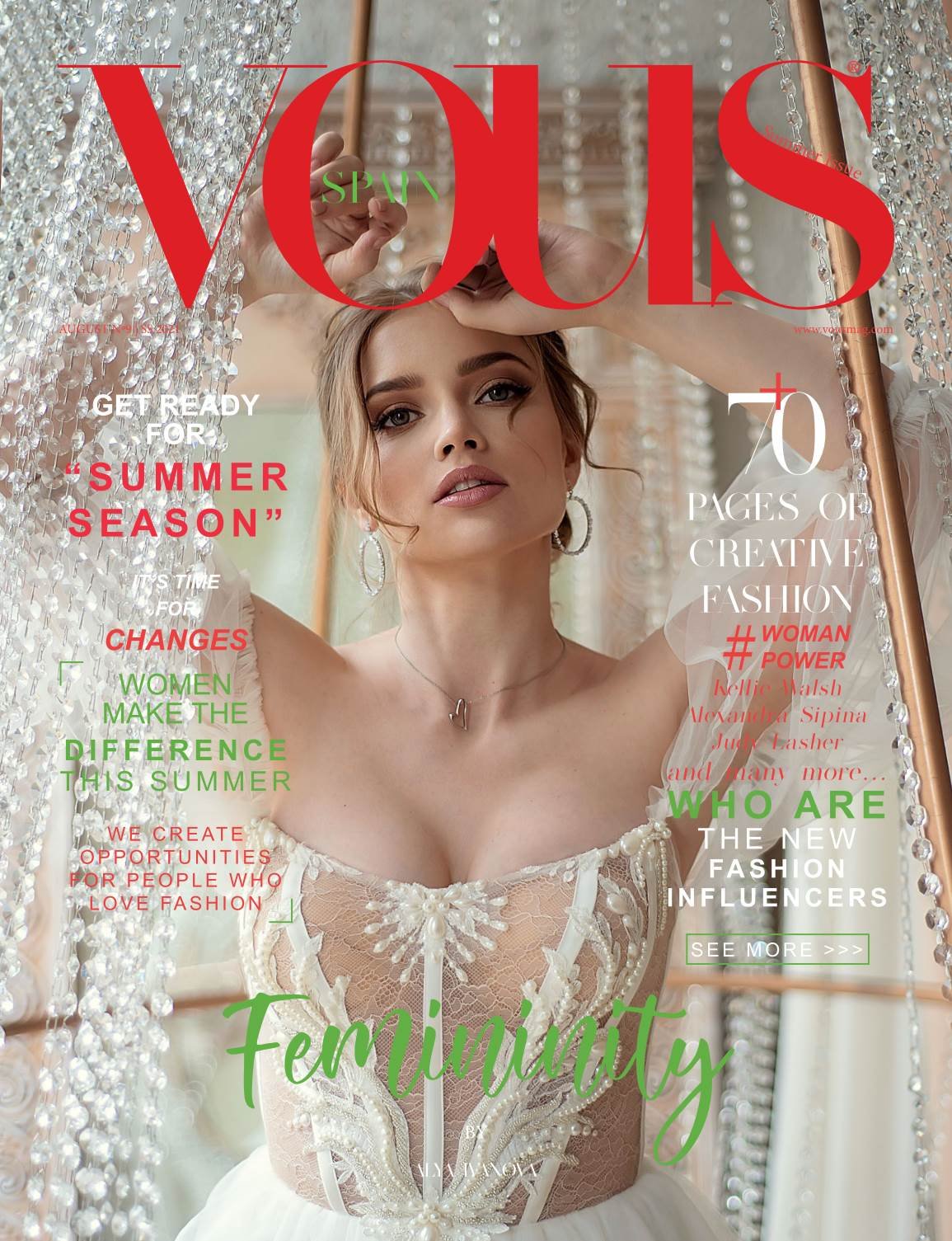 VOUS Magazine — The August Fashion & Beauty Edition Vol. 9 2021 cover